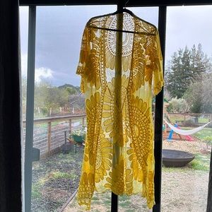 Yellow swim coverup